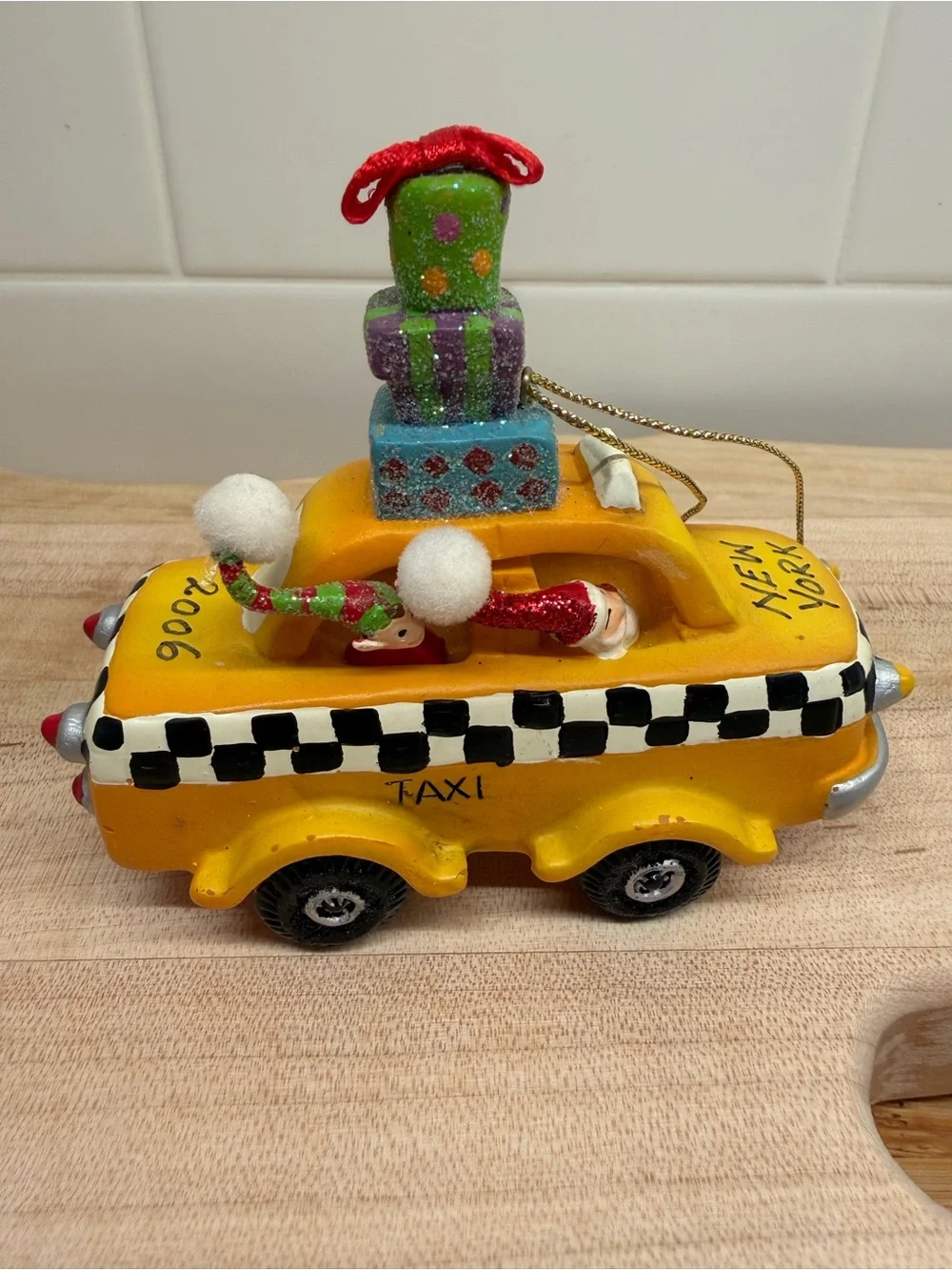 New York City Yellow Taxi Cab 2006 Christmas Ornament